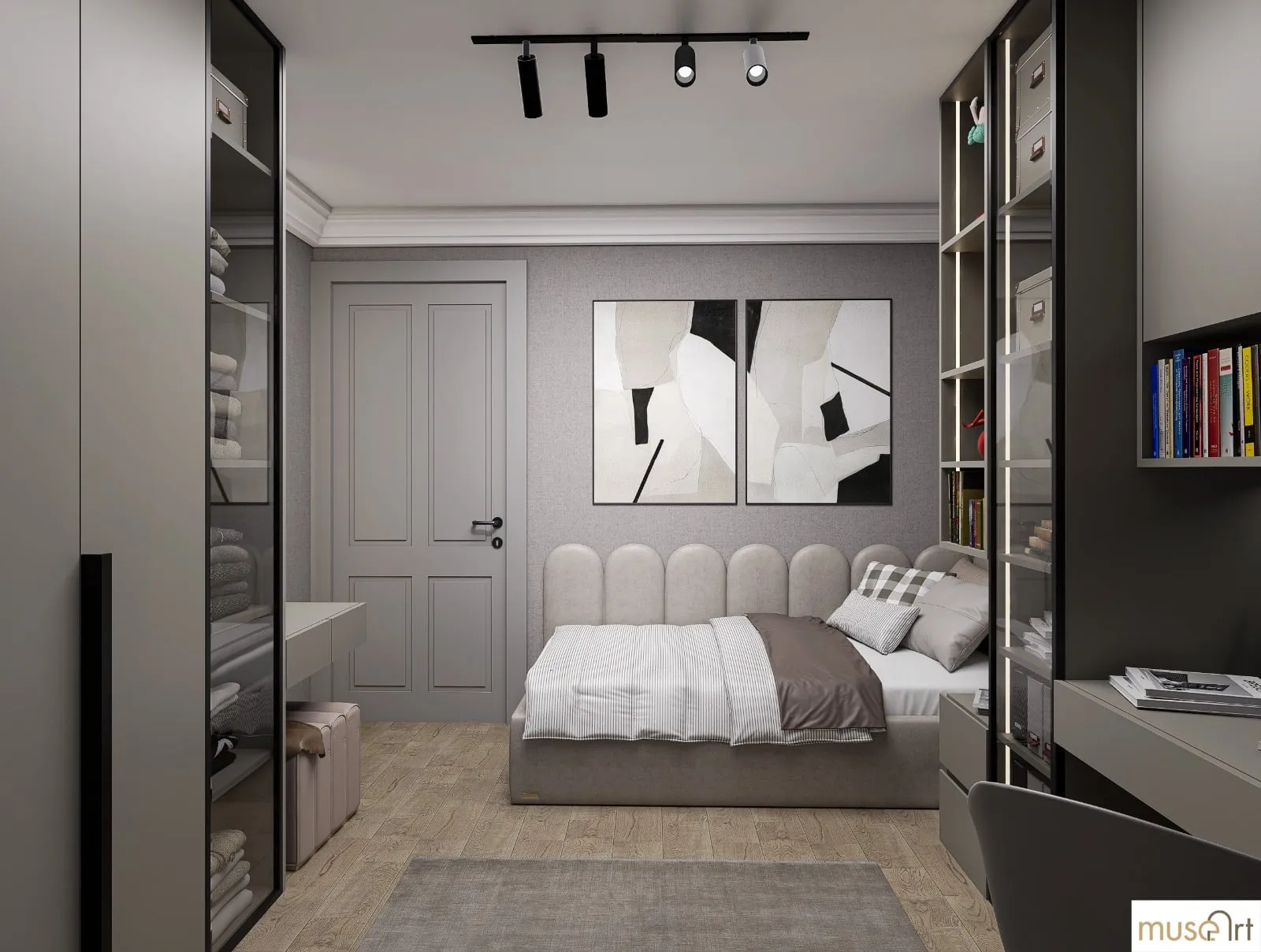 Wide view of the room from the doorway